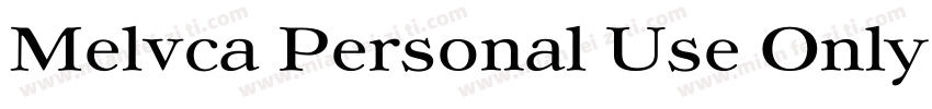 Melvca Personal Use Only Regular字体转换
